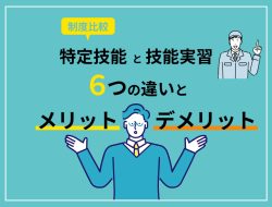 【制度比較】特定技能と技能実習６つの違いとメリット・デメリット