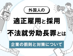 外国人の適正雇用と採用、不法就労助長罪とは、企業の罰則と対策について